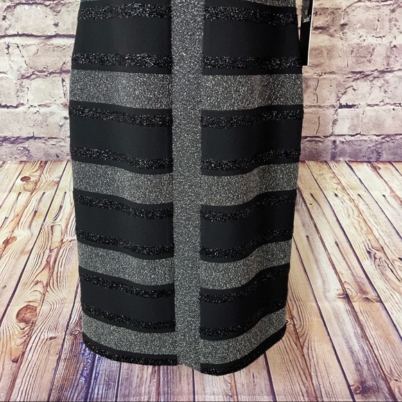 Camelot Black Stripe Annarlette Sleeveless Formal Dress - Picture 3 of 11